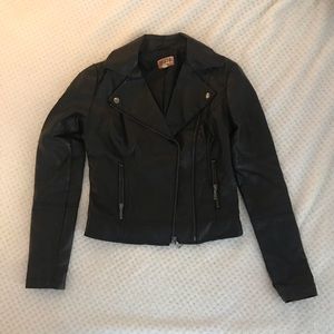 Black, leather jacket